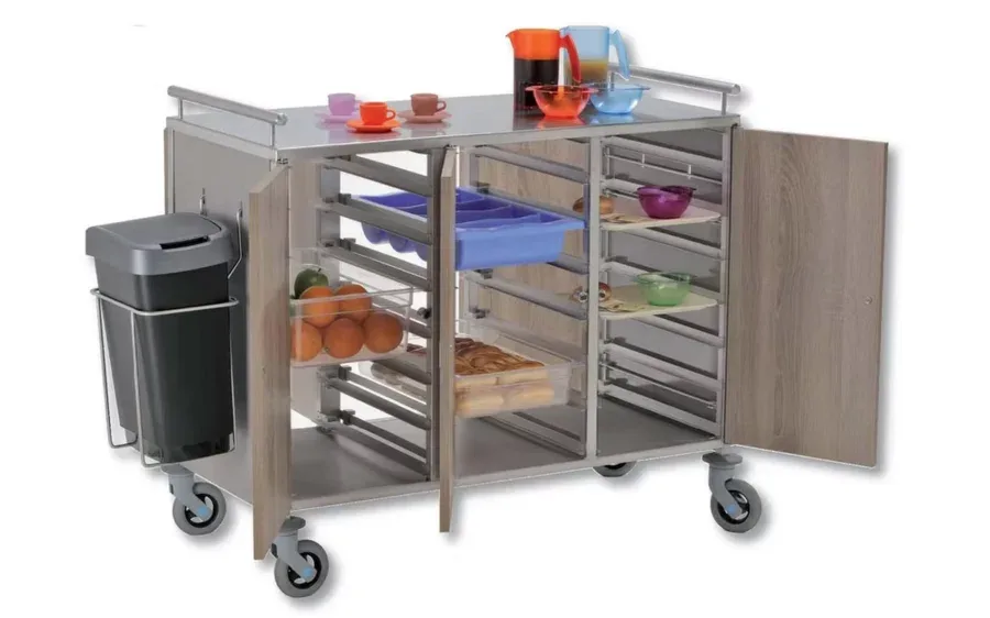Chariot de distribution de repas SAINT ROMAIN